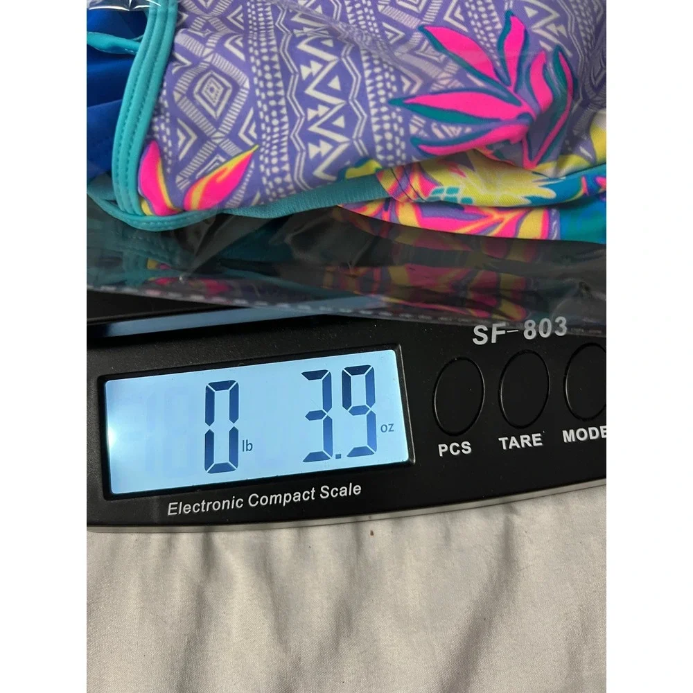 Wonder Nation Girls L 10-12 One Piece Swimsuit Tropical Pineapple Cobalt Crush